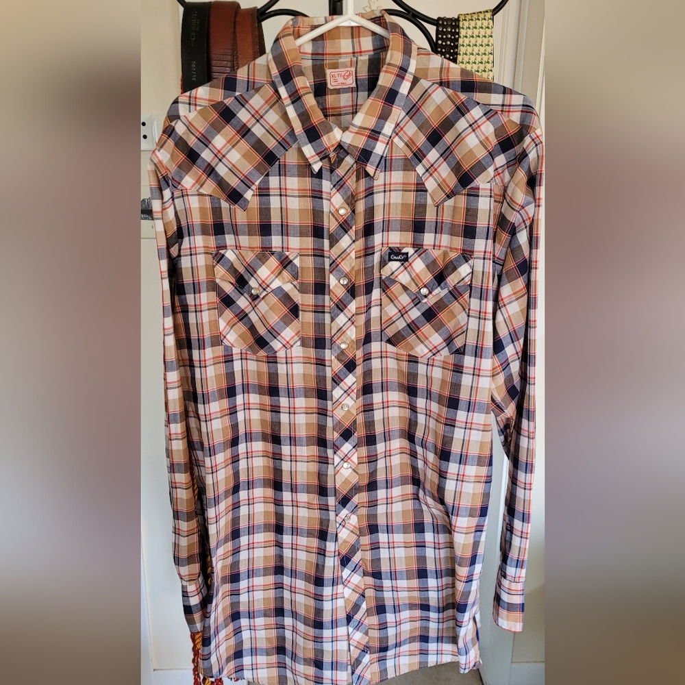 Vintage GWG Westernwear Pearl Snap Button Long Sleeve Cowboy Shirt